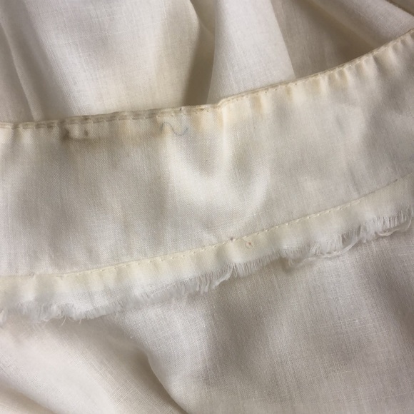 VTG 70s Carefree Fashions Cream Blouse Puff Sleeves Lace Boho Prairie Western - Picture 8 of 9